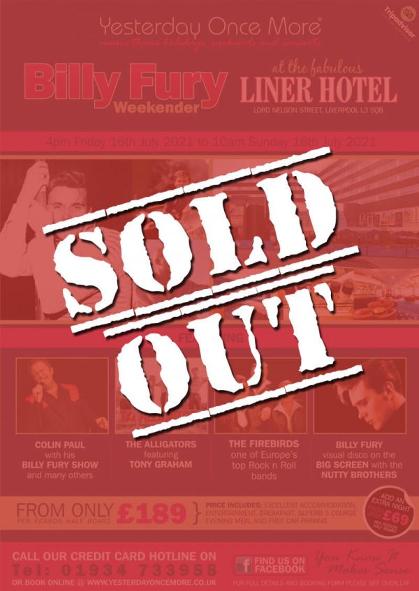 Yesterday Once More Billy Fury 2021 Sold Out