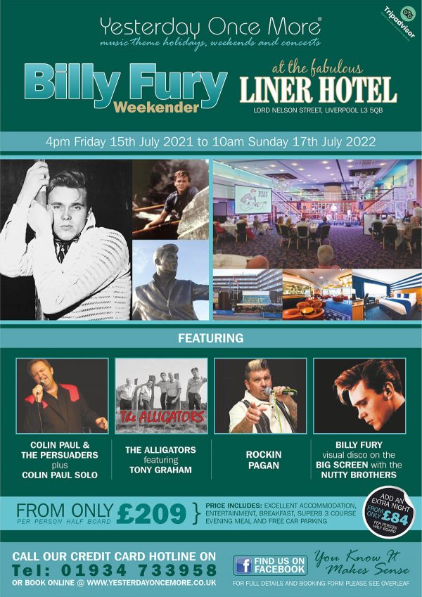 Yesterday Once More Billy Fury Weekend 2022