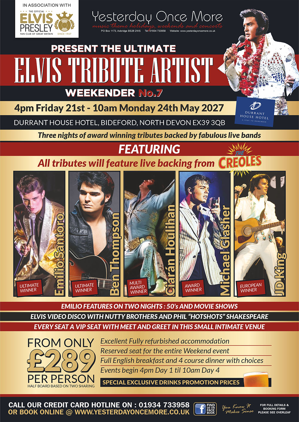 Ultimate Elvis Tribute Weekend No7 2027